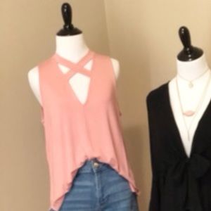 nicolenvy Tops - GIRLY BLUSH PINK SLEEVELESS MOCK NECK TOP nicolenvy Tops - GIRLY BLUSH PINK SLEEVELESS MOCK NECK TOP